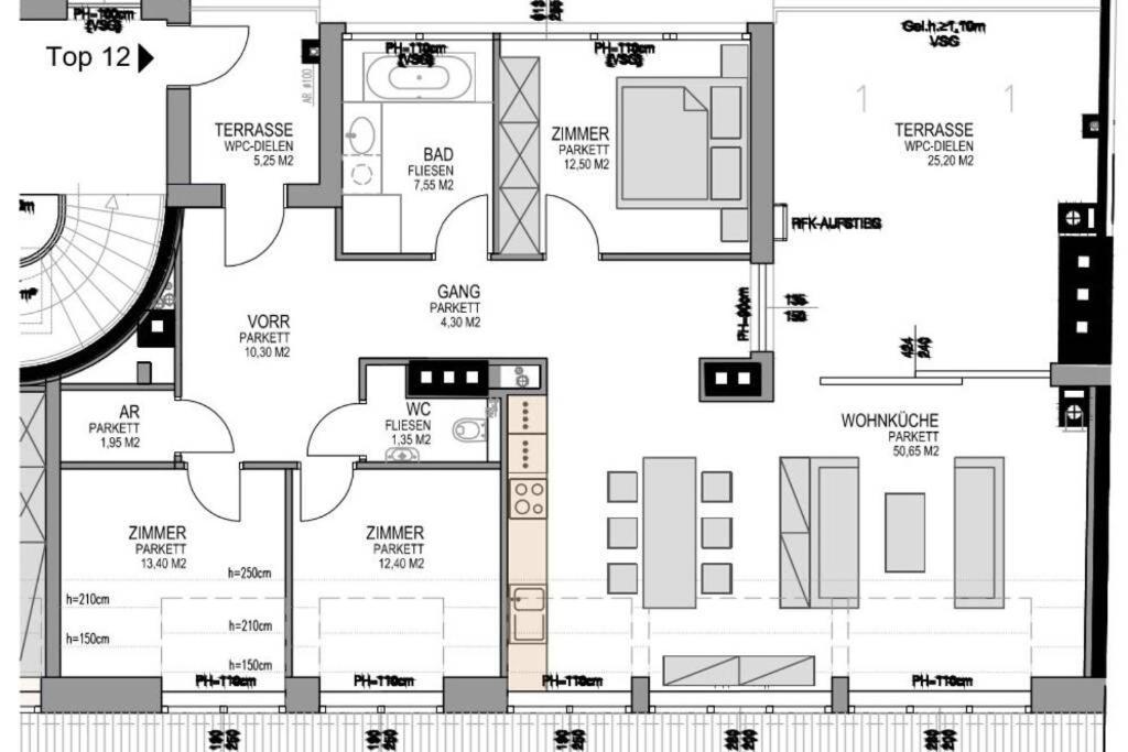 Appartamento Grosses Penthouse #12 Mit Terrasse Und Aussicht Vienna Esterno foto